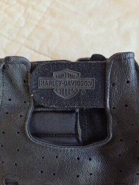 Harley Davidson Fingerless Perforated Leather Gloves